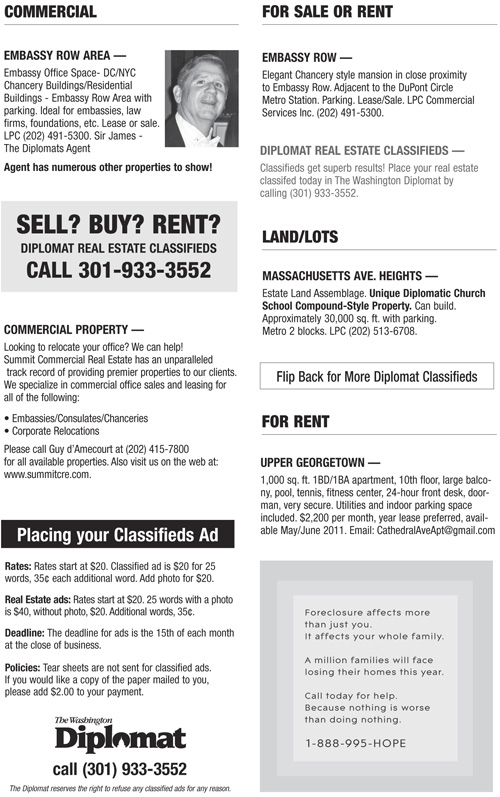 Real Estate Classifieds – May 2011
