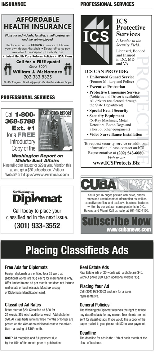 Classifieds – August 2011