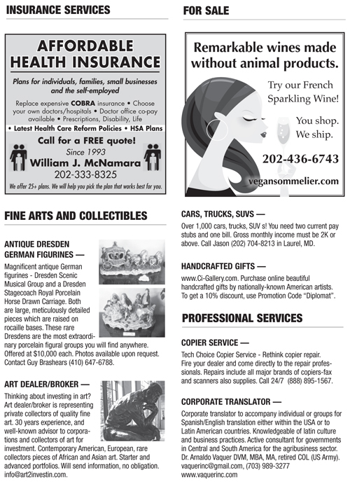 Classifieds – December 2012