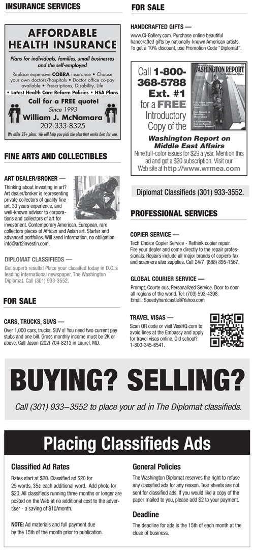 Classifieds – January 2013