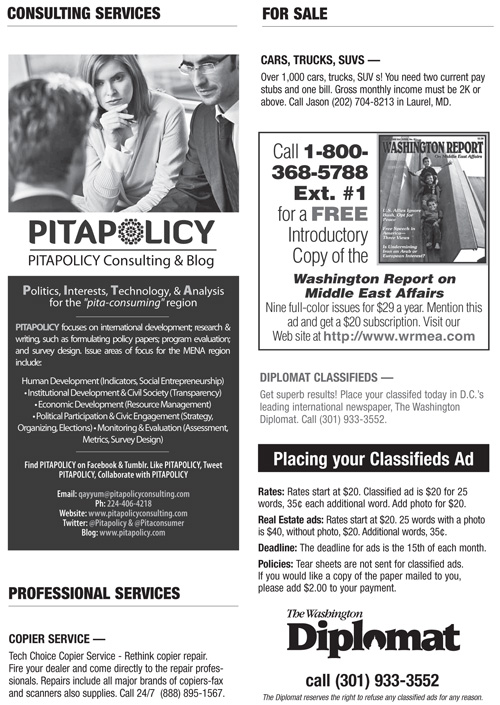Classifieds – May 2013
