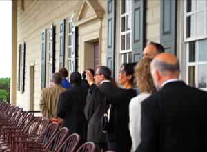 Peter Selfridge, New Protocol Chief, Meets Diplomats at Mount Vernon