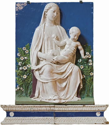 Landmark Exhibit Pictures Virgin Mary as Woman, Mother, Idea