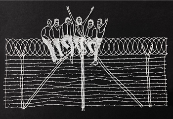 Delicate Lace Works Take on Thorny Subject of Migration