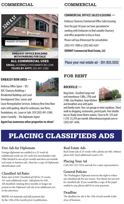 Real Estate Classifieds – August 2016