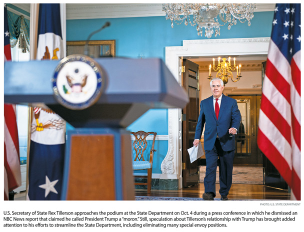 Tillerson Wants to Whittle Down Number of Special Envoys