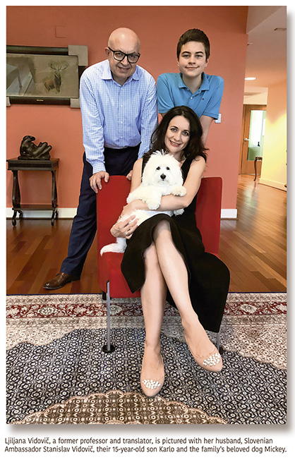 Well-Versed in Diplomacy, Slovenian Wife Also Enjoys Lighter Side of Life