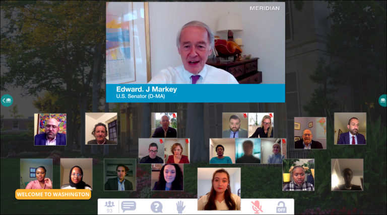 As pandemic worsens, Meridian virtually welcomes 15 envoys to DC