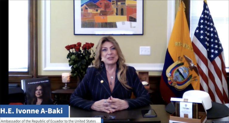 Ecuador’s US envoy, Ivonne A-Baki, expounds on ‘the art of diplomacy’