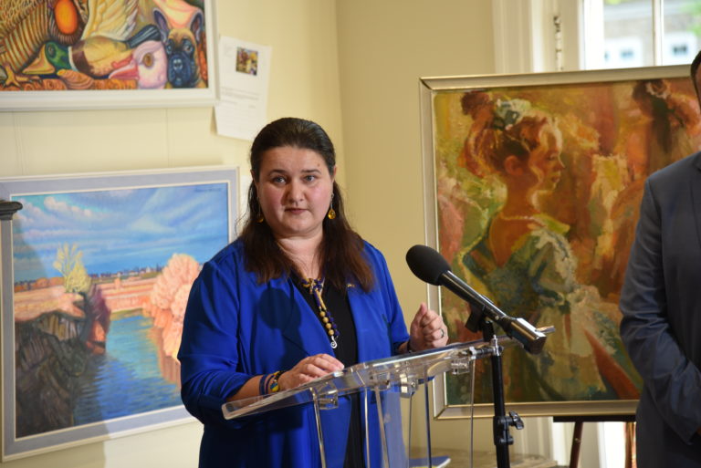 Ukraine House auctions art; Indian Embassy hosts yoga curtain-raiser