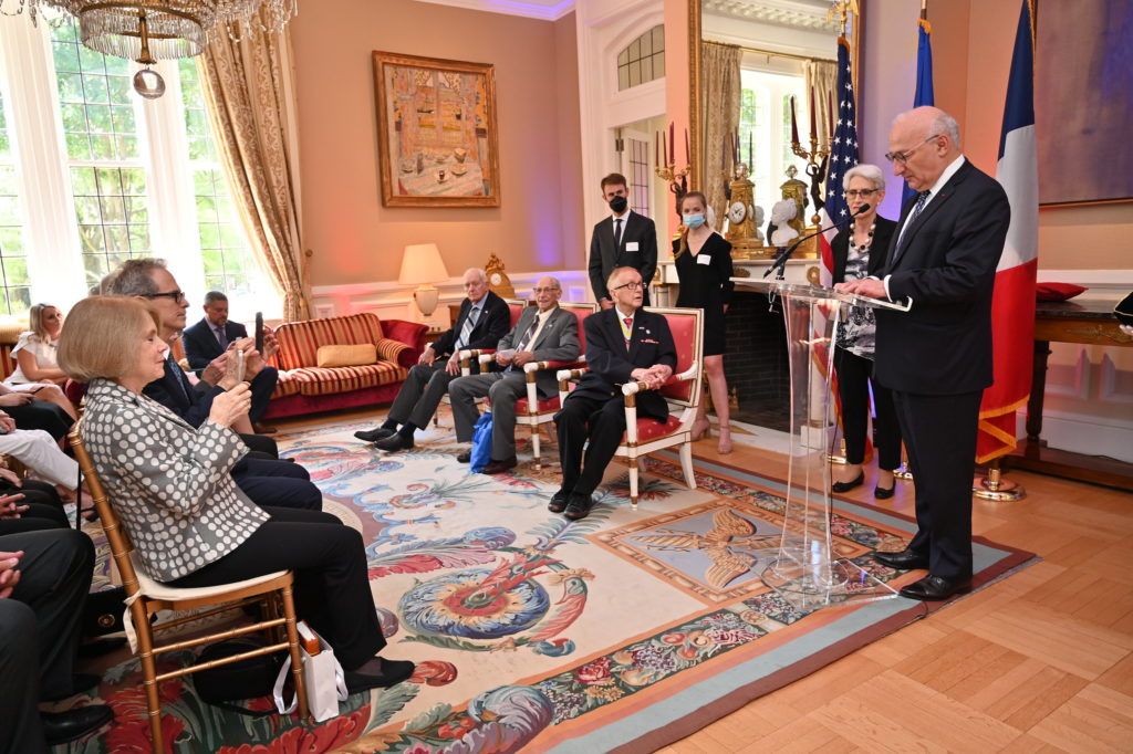 French Embassy awarding the Legion of Honor to four American Heroes for their service during World War II on the eve of Bastille Day