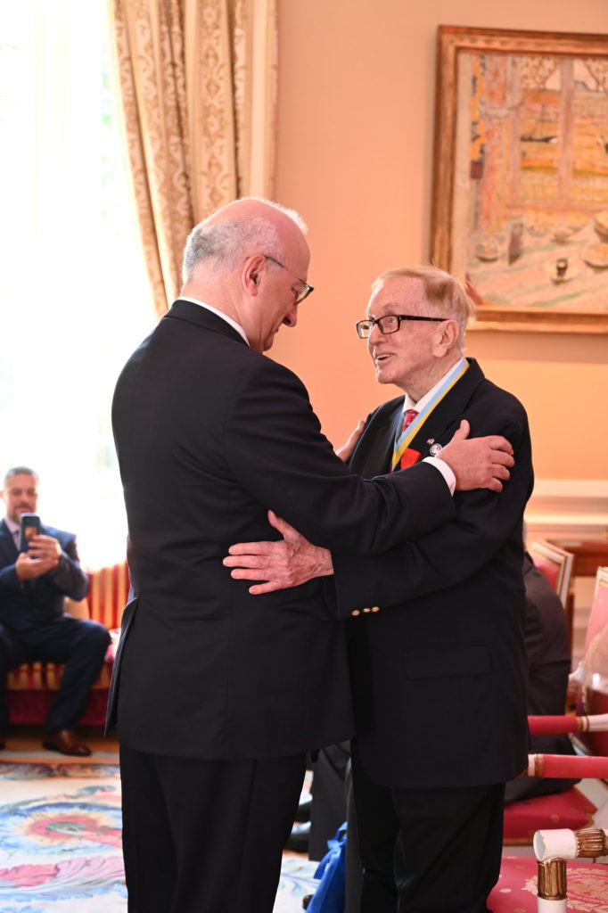 Ambassador Philippe Etienne, J. David Bailey, the Legion of Honor recipient