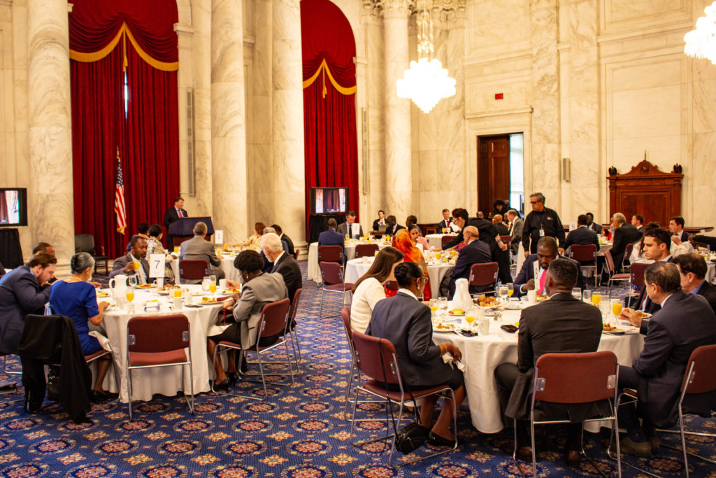 African diplomats and officials from Congress, Pentagon and State Department attended the farewell breakfast for Senator Jim Inhofe on Sept. 15.